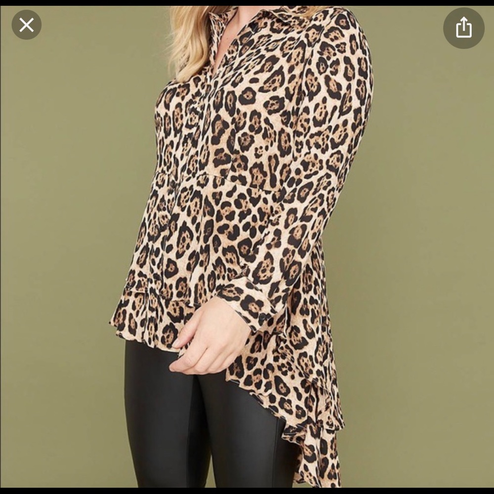 Lane Bryant dramatic hi-low cut blouse.